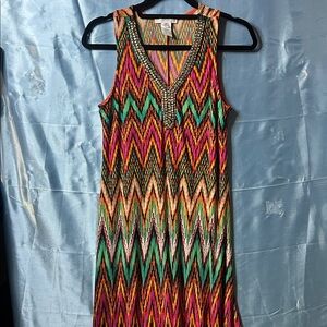 Studio One Vibrant Multicolor Midi Dress